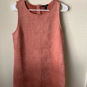 blush faux suede bodycon dress